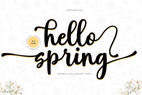 Hello Spring Script: A Font for Joyful and Romantic Designs