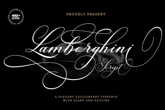 Lamborghini Script: Elevating Design with Ornate Elegance