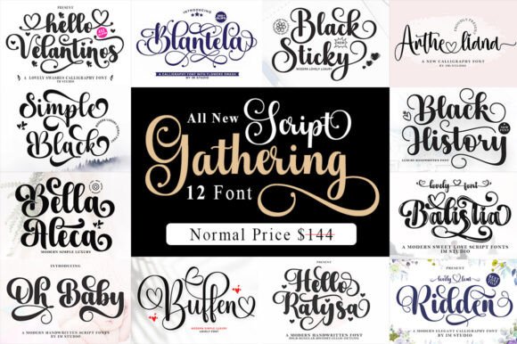 Script Gathering: A Versatile Handwritten Font Bundle